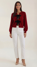 Cynthia Bow-Tie Knit Top