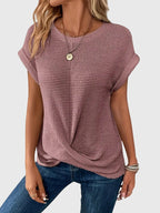 Isa™ | Chic Crew Neck Blouse for Any Occasion