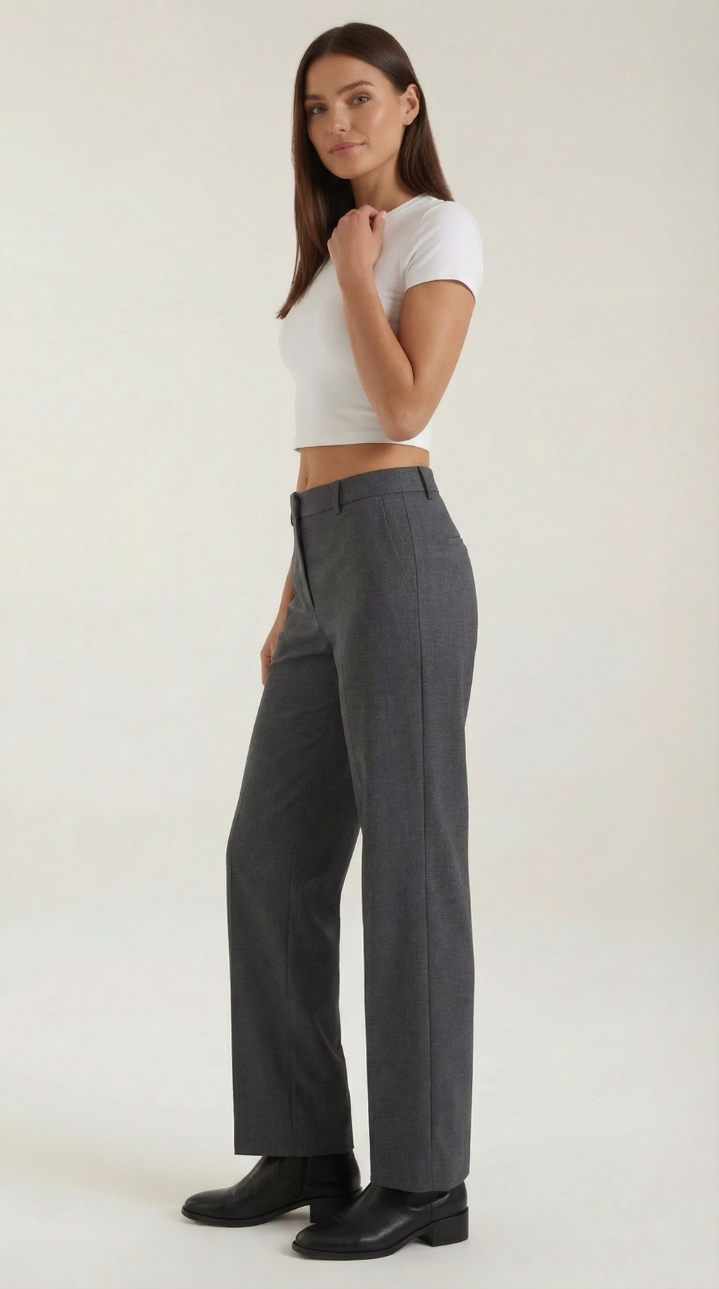 Dorothy Pleated Straight-Cut Trousers