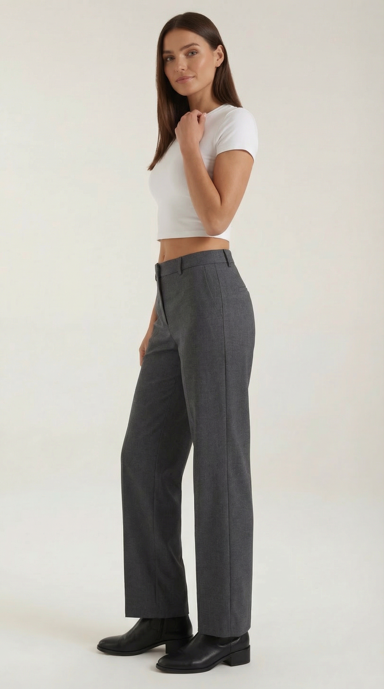 Dorothy Pleated Straight-Cut Trousers