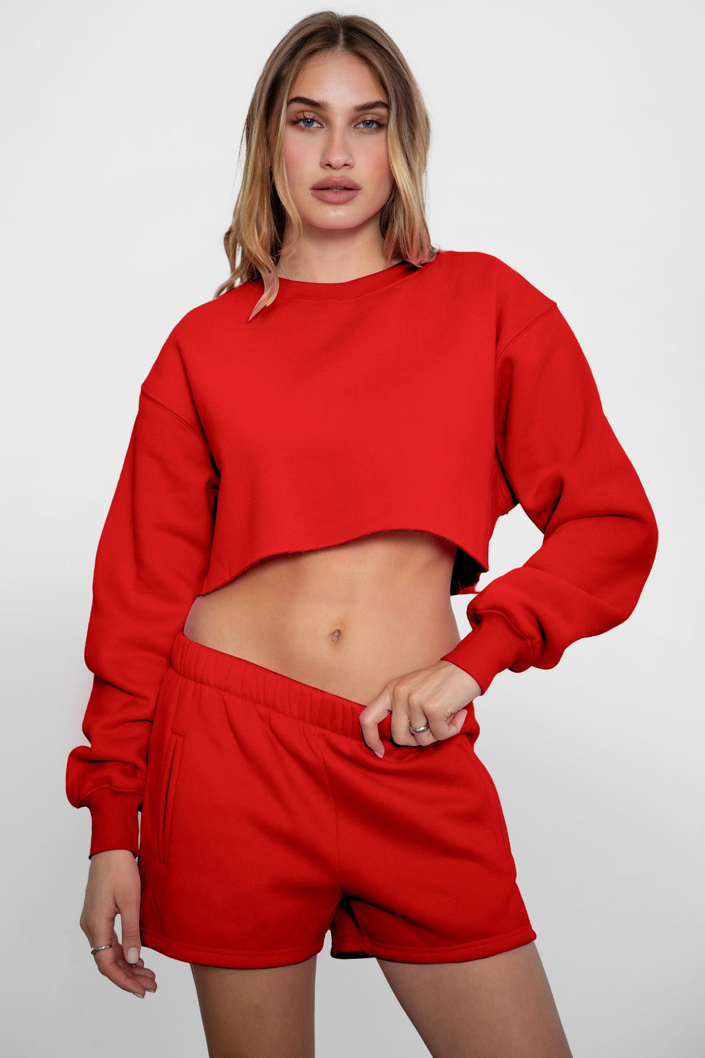 Momo Plush Fleece Casual High Waist Shorts