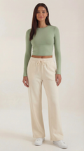 Karen Long-Sleeve Crop Top