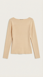 Ruth Cloud-Knit Long Sleeve Top