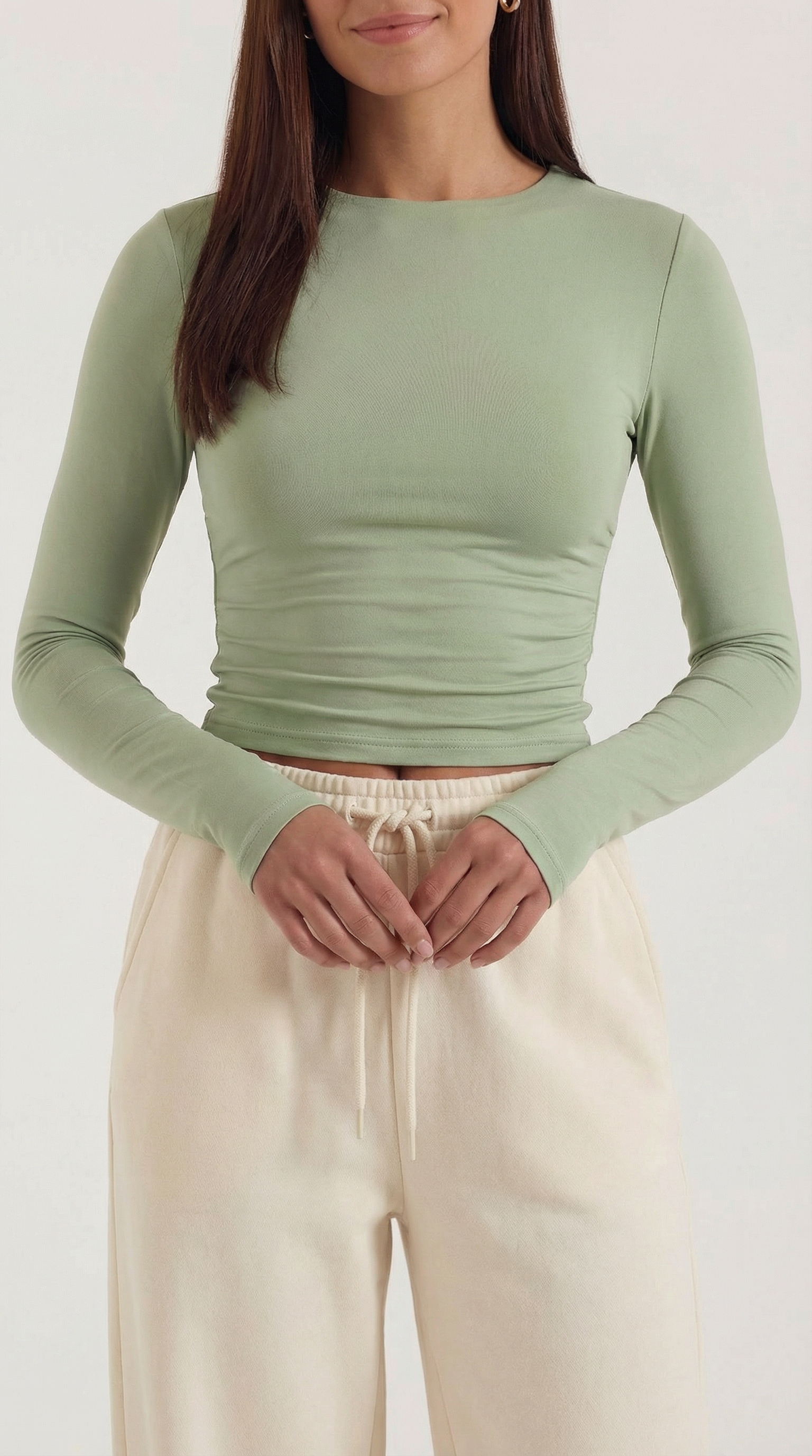 Karen Long-Sleeve Crop Top