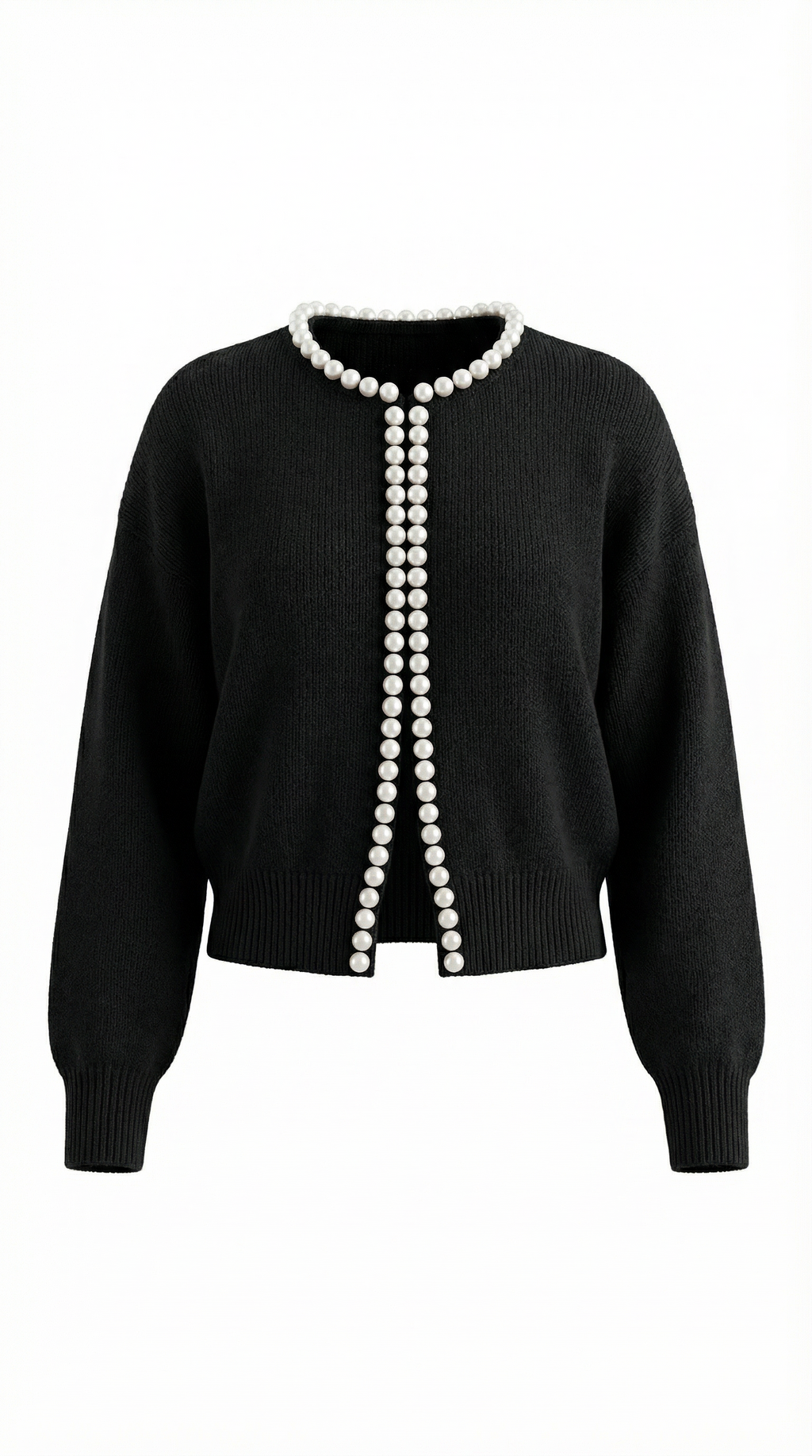Caroline Pearl Trim Knit Cardigan