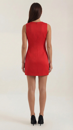 Patricia Sleeveless Button-Up Mini Dress
