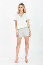 Fray Pleat Short