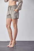 Drawstring Cargo Pocket Shorts