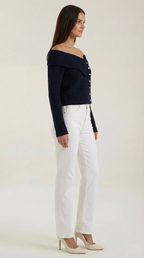 Sarah Asymmetrical Knitted Top