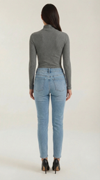Barbara Chic Cutout Long-Sleeve Knit Top