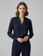 Satin Puff Sleeve Blouse for Chic Occasions