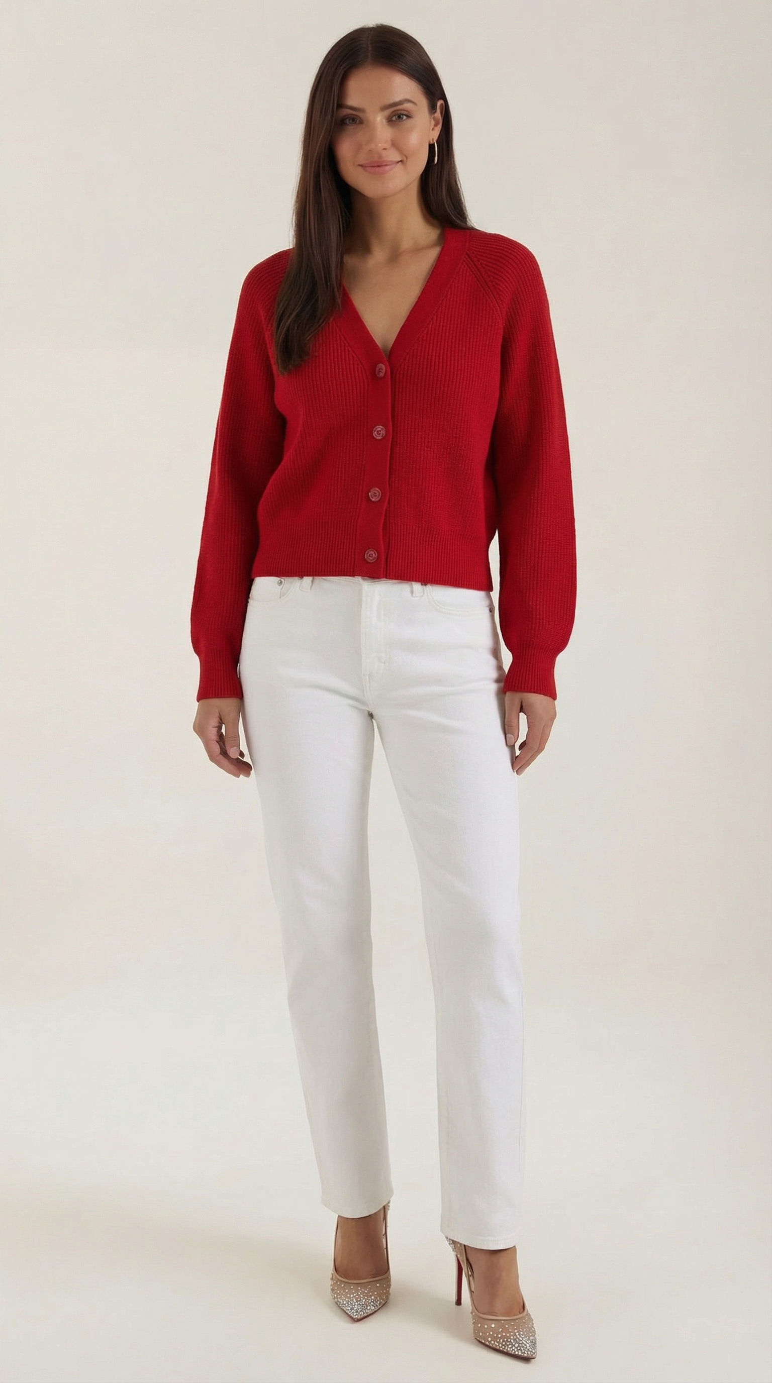 Jessica V-Neck Buttoned Cardigan
