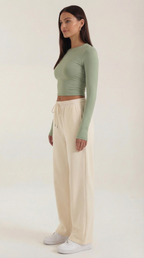 Karen Long-Sleeve Crop Top