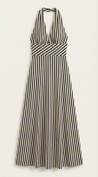 Sandra Striped V-neck Maxi Dress