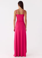 Carmine Embellished Maxi Dress - Fuchsia