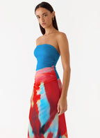 Iroha Strapless Maxi Dress - Twilight Petal