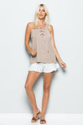 Ruffle Linen Shorts