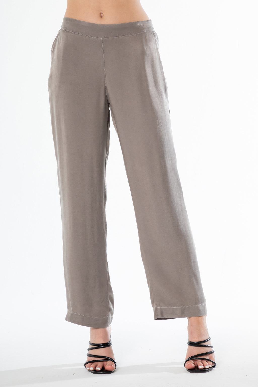 Cupro Flared Pull On Pants