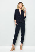Elastic Wistband Cuffed Joggers