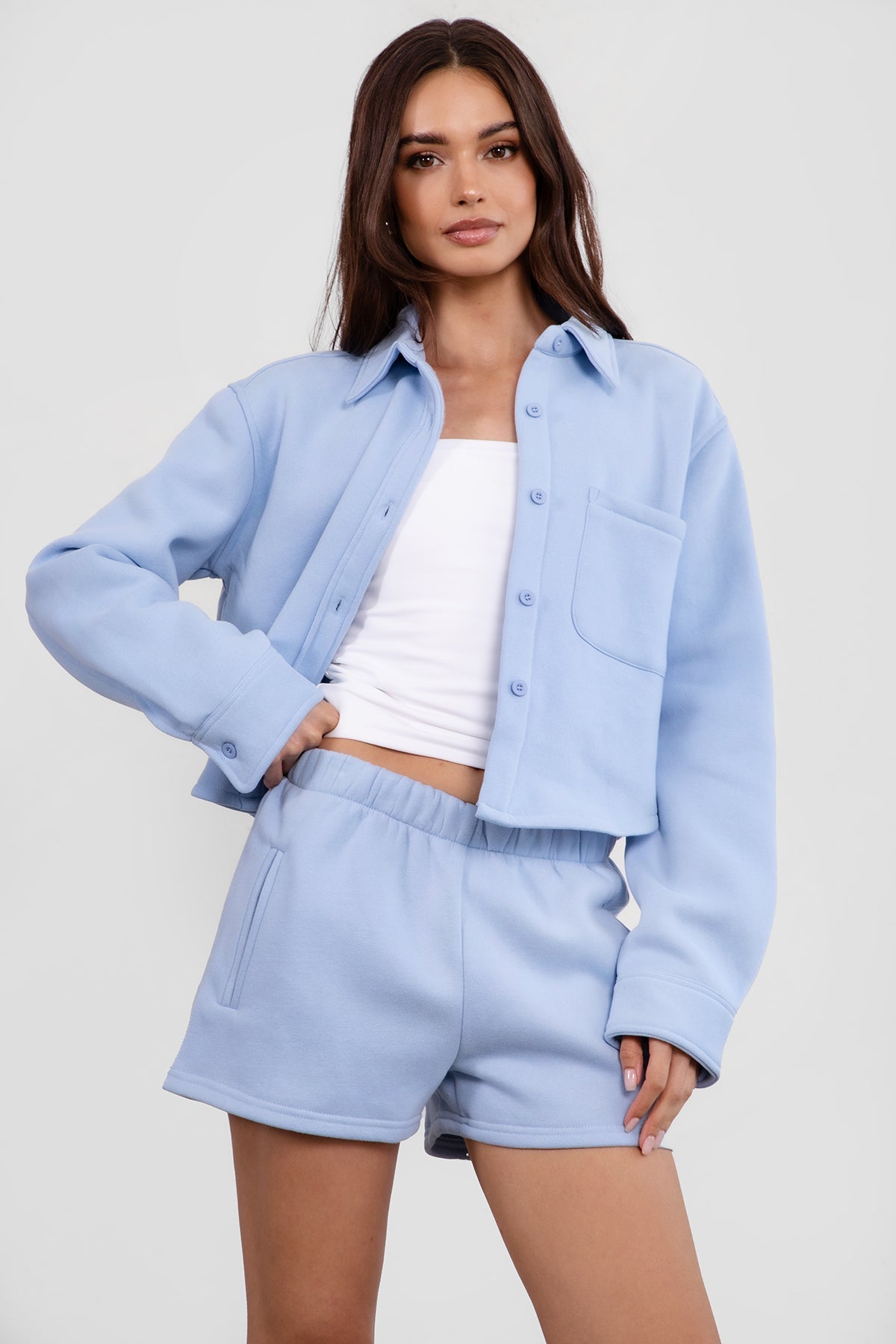 Momo Plush Fleece Casual High Waist Shorts