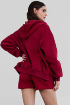 Momo Plush Fleece Casual High Waist Shorts