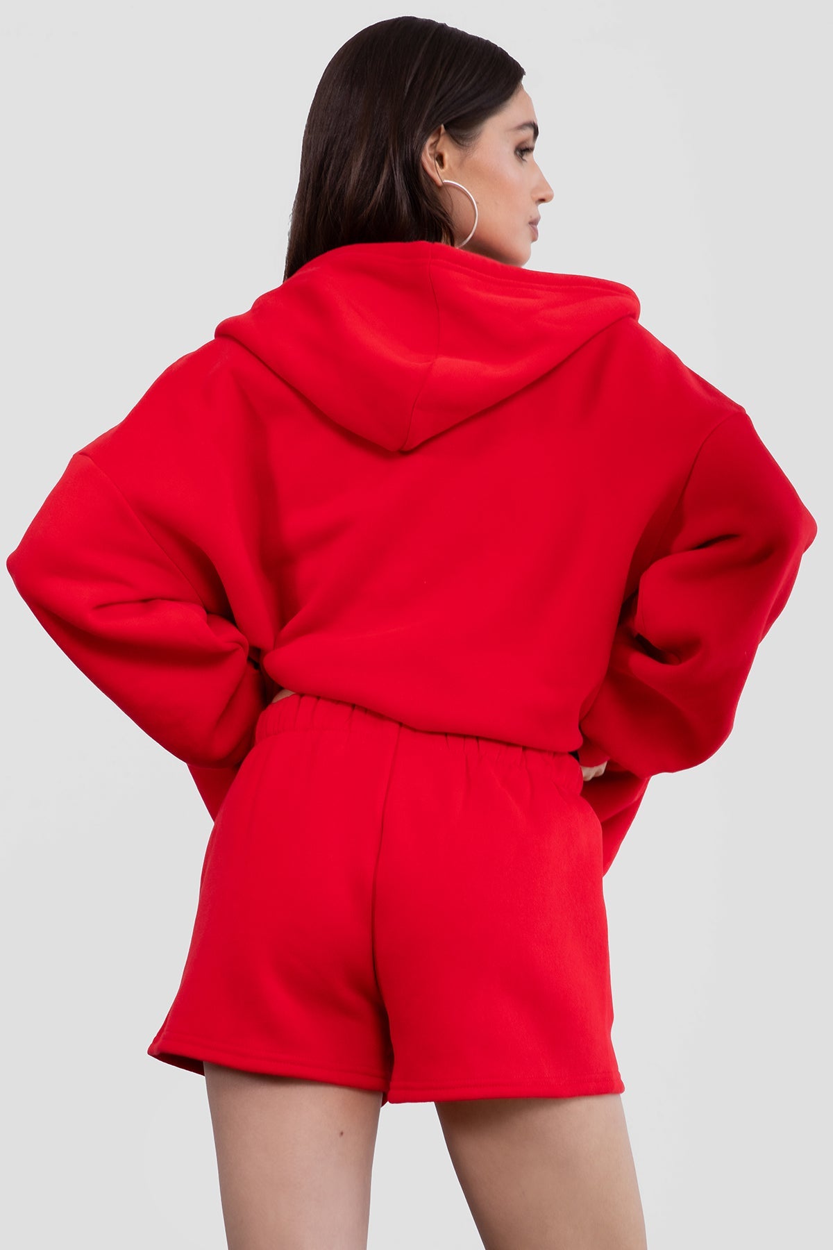 Momo Plush Fleece Casual High Waist Shorts
