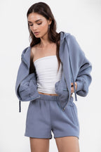 Momo Plush Fleece Casual High Waist Shorts