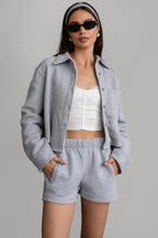 Momo Plush Fleece Casual High Waist Shorts