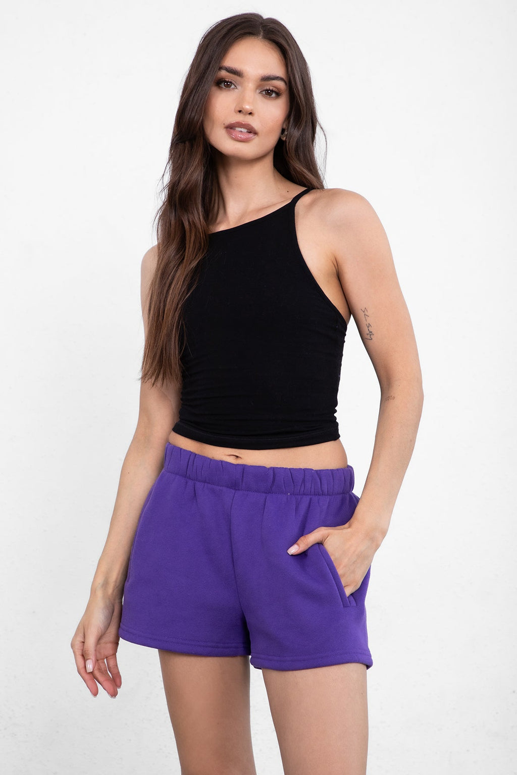 Momo Plush Fleece Casual High Waist Shorts