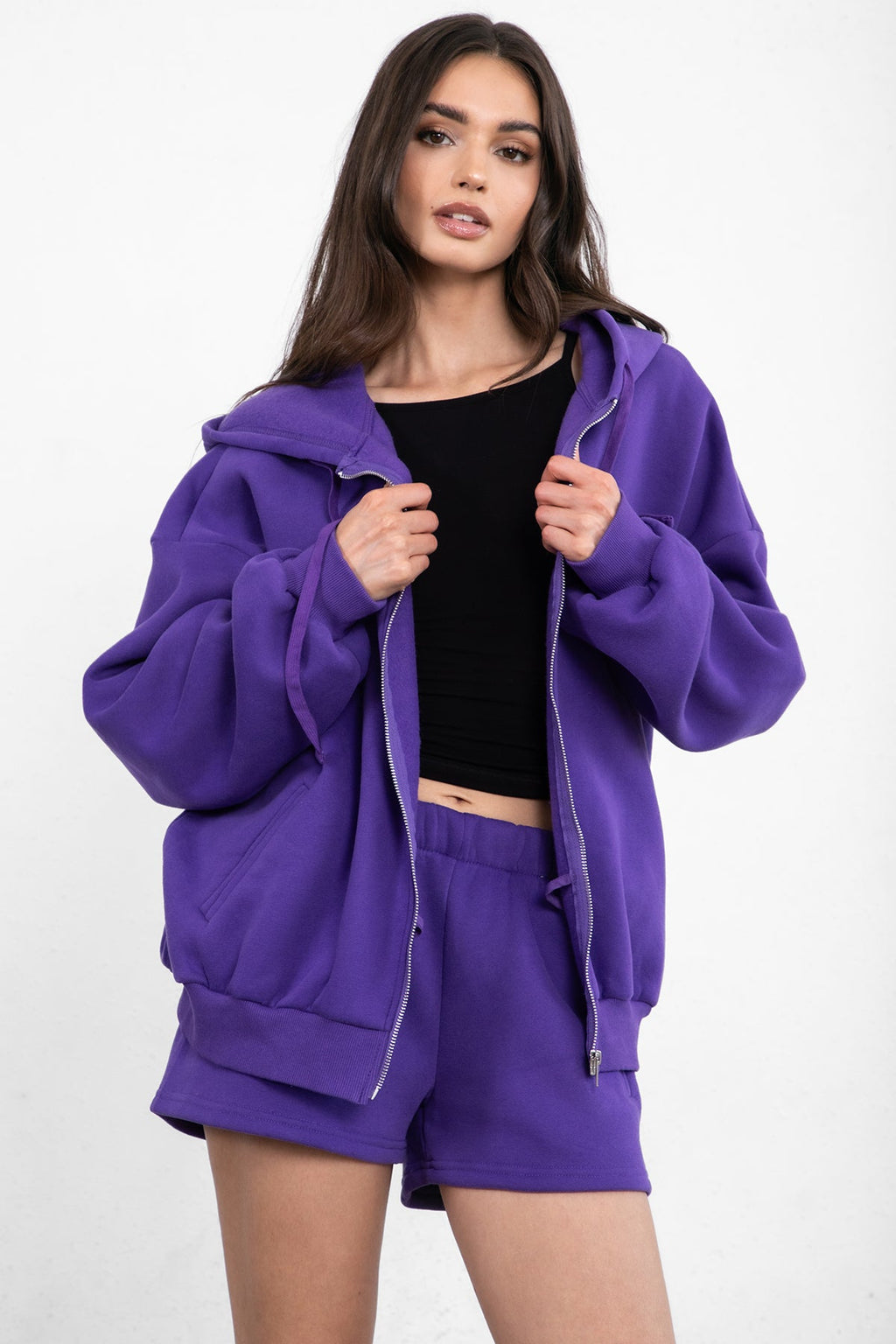 Momo Plush Fleece Casual High Waist Shorts