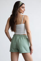 Momo Plush Fleece Casual High Waist Shorts