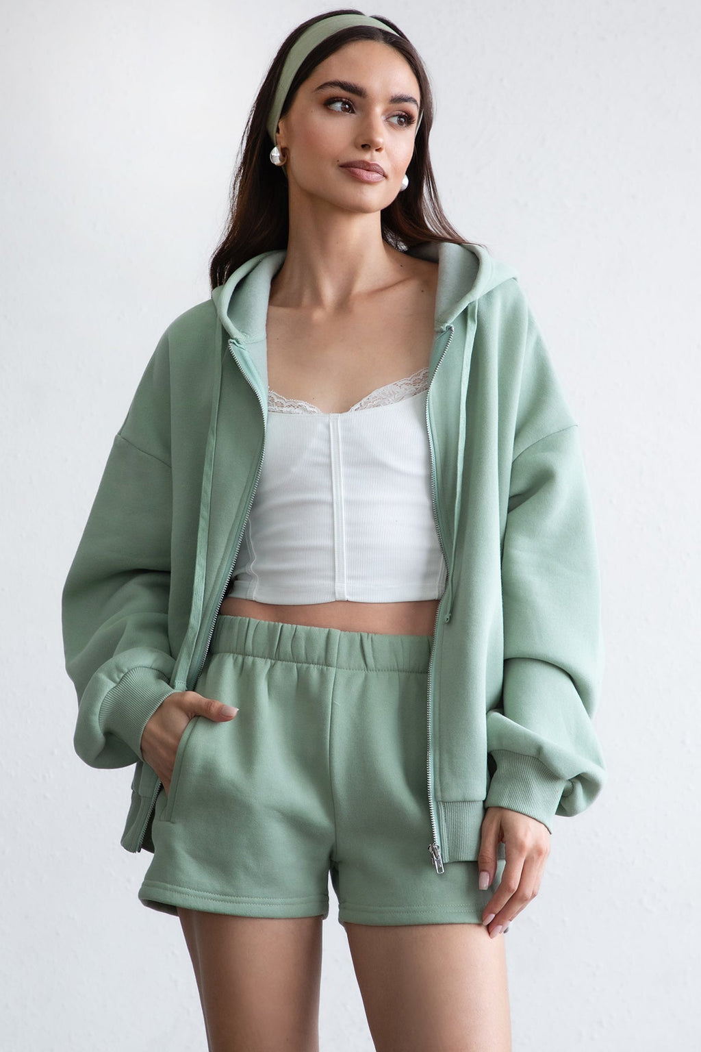 Momo Plush Fleece Casual High Waist Shorts