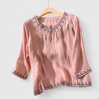 Taysia | Chic V-Neck Blouse for Any Occasion