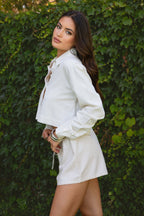 ROWAN Linen Low Rise Drawstring Shorts