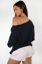 BLUBELL Low Rise Lace Trim Shorts