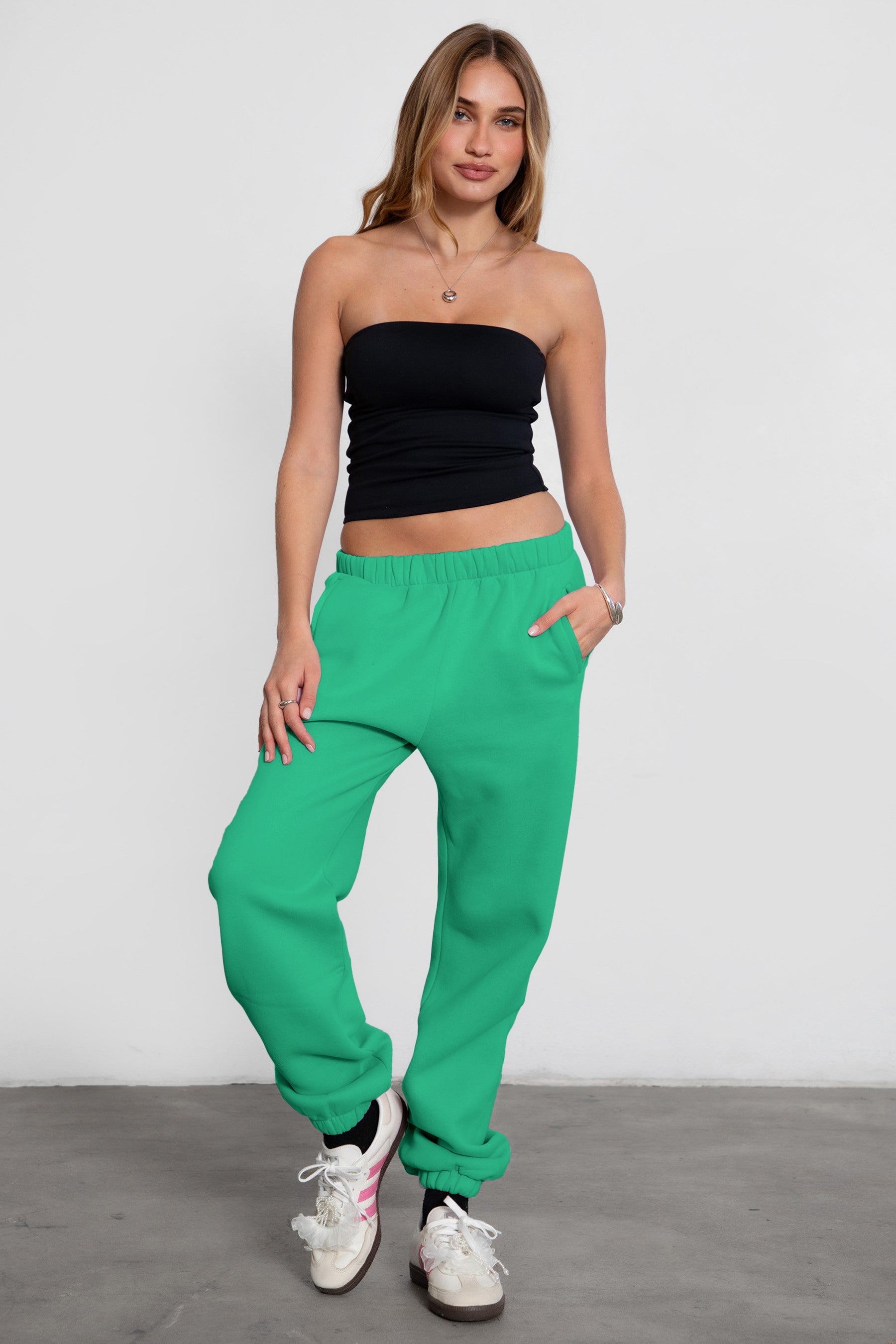 DOVE Plush Fleece High Waist Sweatpants