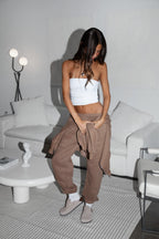 DOVE Plush Fleece High Waist Sweatpants
