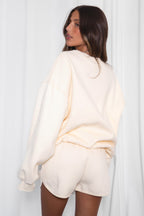SHORTY Drawstring Waist Plush Fleece Track Mini Shorts