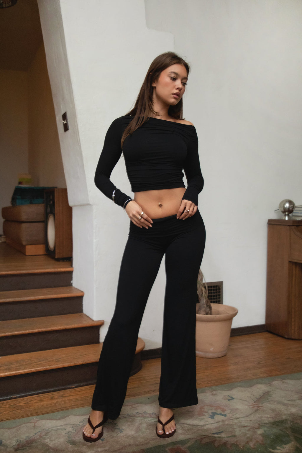 SORA Fold Over Straight Leg Leggings
