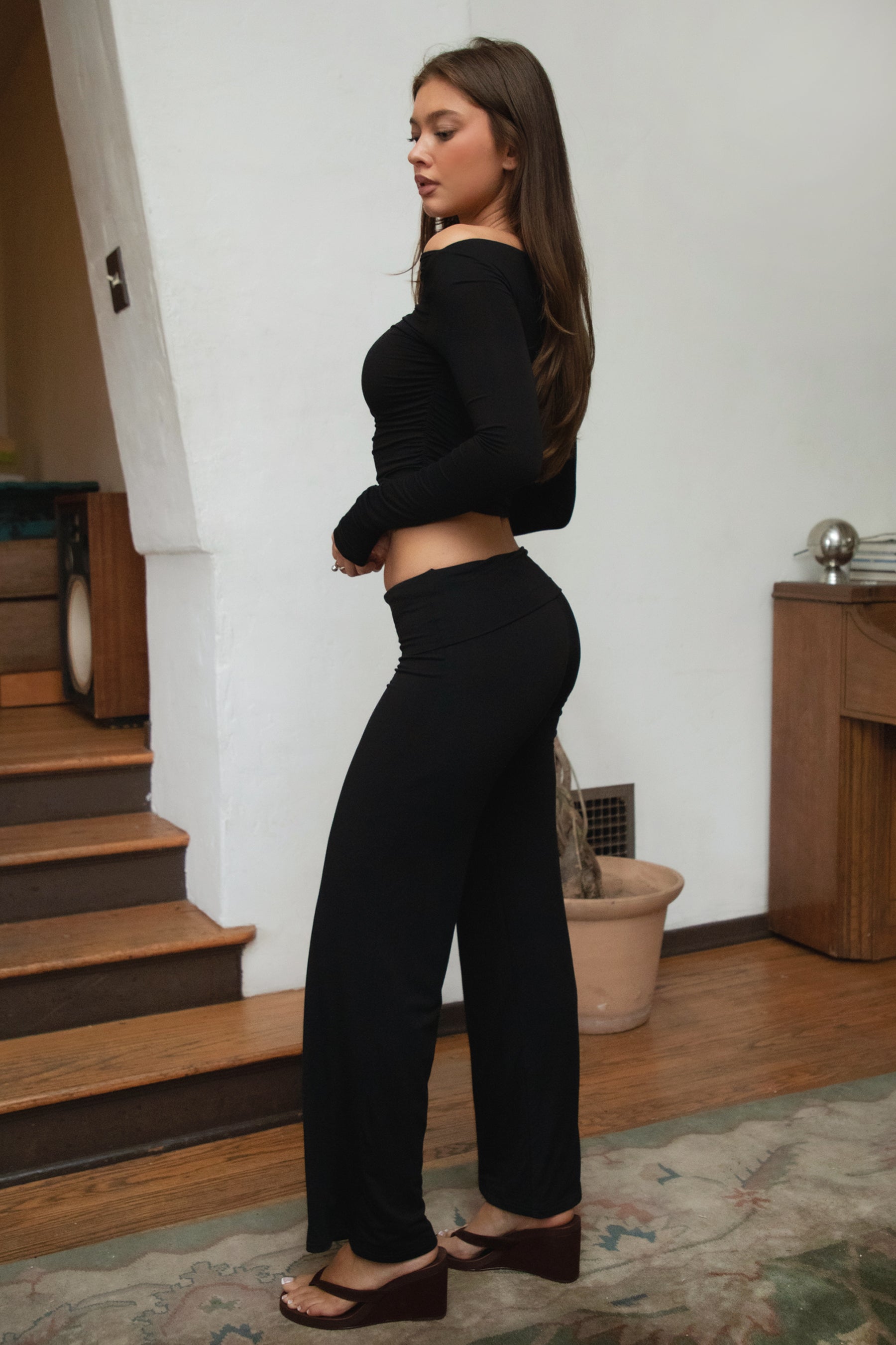 SORA Fold Over Straight Leg Leggings