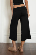 SORA Fold Over Low Rise Wide Leg Leggings