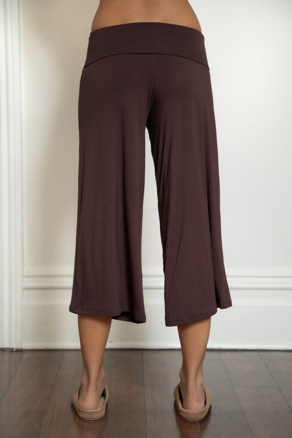 SORA Fold Over Low Rise Wide Leg Leggings