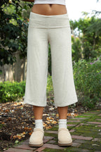 SORA Fold Over Low Rise Wide Leg Leggings