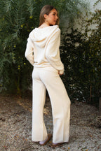 MALORA Sweater Knit Wide Leg Lounge Pants