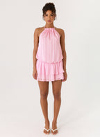 Parade Halter Mini Dress - Pink