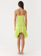 Queen Card Mini Dress - Lime
