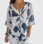 Isabel | Chic Floral Pattern Blouse for Special Occasions