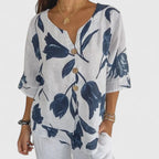 Isabel | Chic Floral Pattern Blouse for Special Occasions