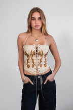 CLEMENTINE Embroidered Corset Top