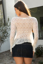 ROSELLE V-Neckline Soft Stretch Lace Top